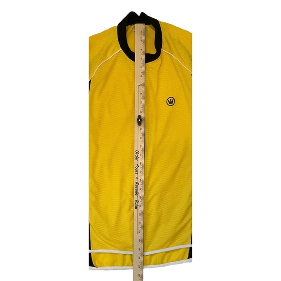 Canari‎ Full Zip Short Sleeve Cycling Jersey Neon Yellow Men's Size Large - Picture 2 of 6